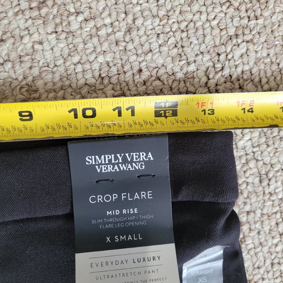 NWT Simply Vera Vera Wang Cropped Flare Pants XS - Picture 5 of 9